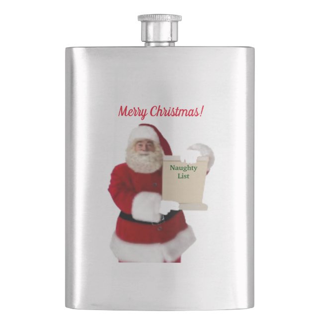 Cantil Santas Naughty List Flask (Frente)