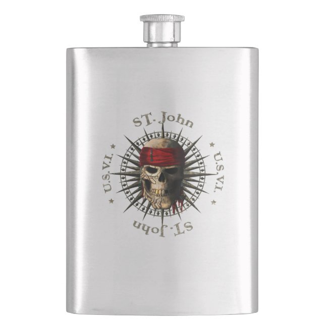 Cantil Santo John USVI Pirate Skull (Frente)