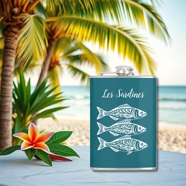 Cantil Sardines-Havaí-Pescador-Núcleo-Teal (Les Sardines-Hawaiian-Fisherman Core-Flask Summer-Beach Teal)