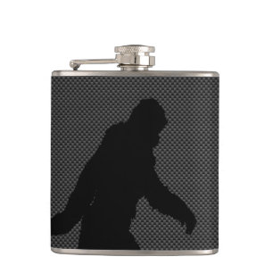 Cantil Sasquatch Silhouette on Carbon Fiber decor