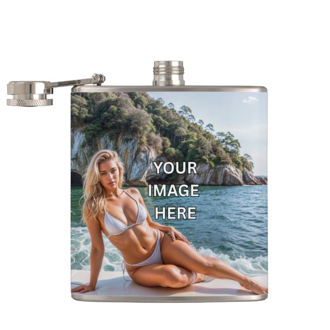 Cantil SAÚDE! 🥃 Flask Personalizado – Adicionar Texto ou (Aberto)