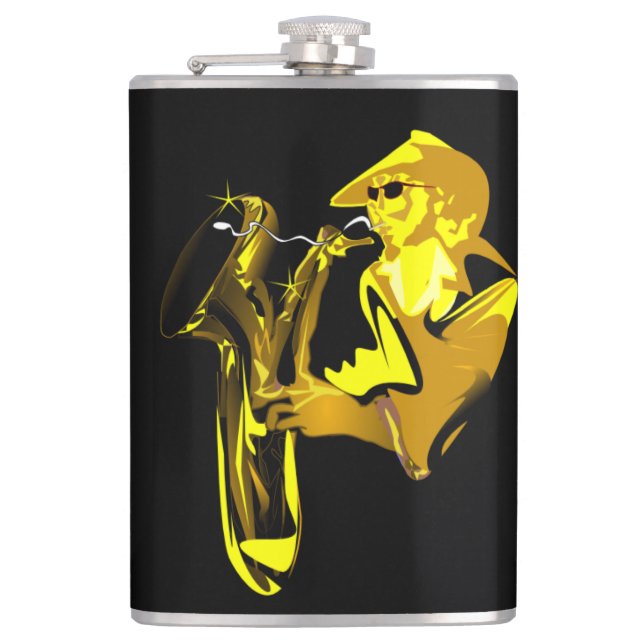 Cantil Saxofonista ouro (Frente)