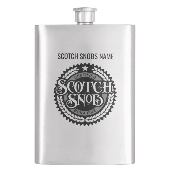 Cantil Scotch Snob - bebedor de uísque engraçado (Frente)
