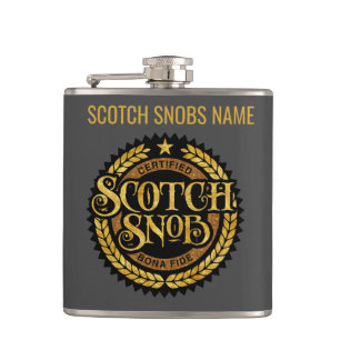 Cantil Scotch Snob - bebedor de uísque engraçado