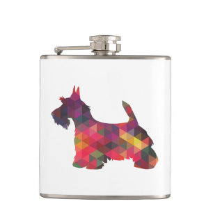 Cantil Scottie Dog Breed Geo Silhouette Multi Flask