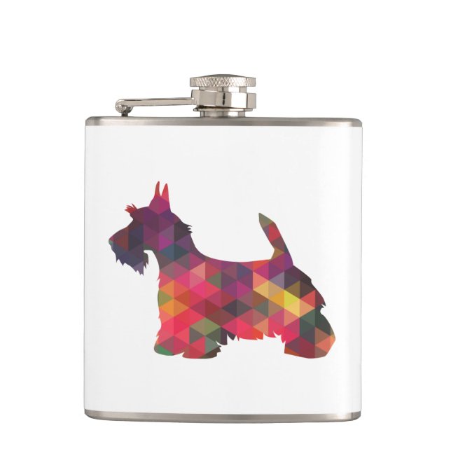 Cantil Scottie Dog Breed Geo Silhouette Multi Flask (Frente)