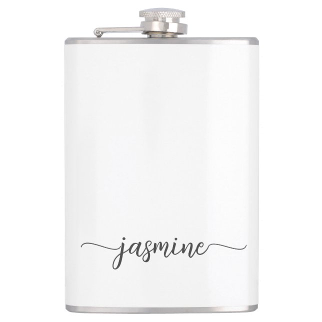 Cantil Script de Nome com Monograma Branco Feminino Minim (Frente)