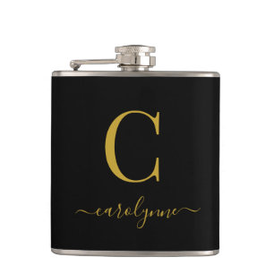Cantil Script Elegante Dourado Monograma