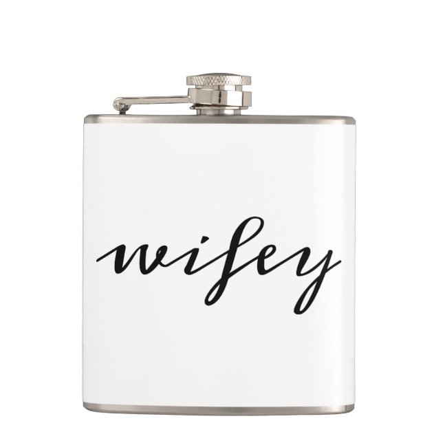 Cantil Script Wifey Preto de Caligrafia Moderna (Frente)
