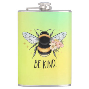 Cantil Seja Gentil Design Floral Abelha Fofa Inspirador