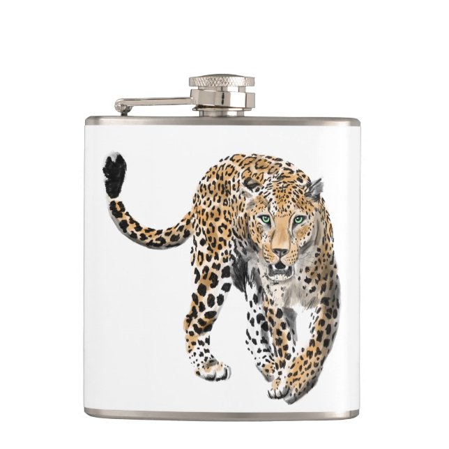 Cantil selva de leopardo-d-água pintada de verde-animal (Frente)