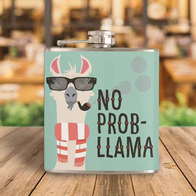 Cantil Sem Prob-Lama (Llamas have a reputation of being very social, so grab a drink with this fun Llama hip flask.)