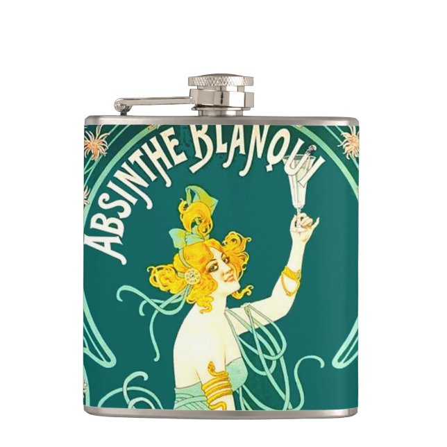 Cantil Senhora Licor Arte Nouveau Rotulagem do absinto do (Frente)