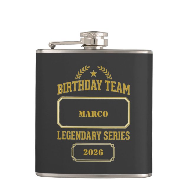 Cantil Série Lendária Personalizada Dourada de Aniversári (Frente)