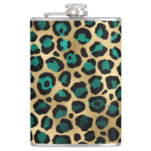 Cantil Série Teal e Gold Leopard Design 14
