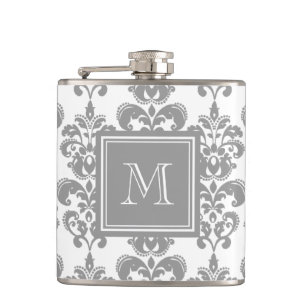 Cantil Seu monograma, cor damasco cinzenta 2