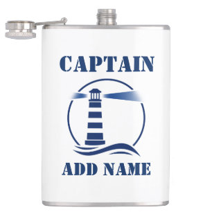 Cantil Seu nome Capitão Farol Flask