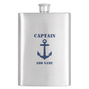 Cantil Seu Nome Capitão Flask Anchor