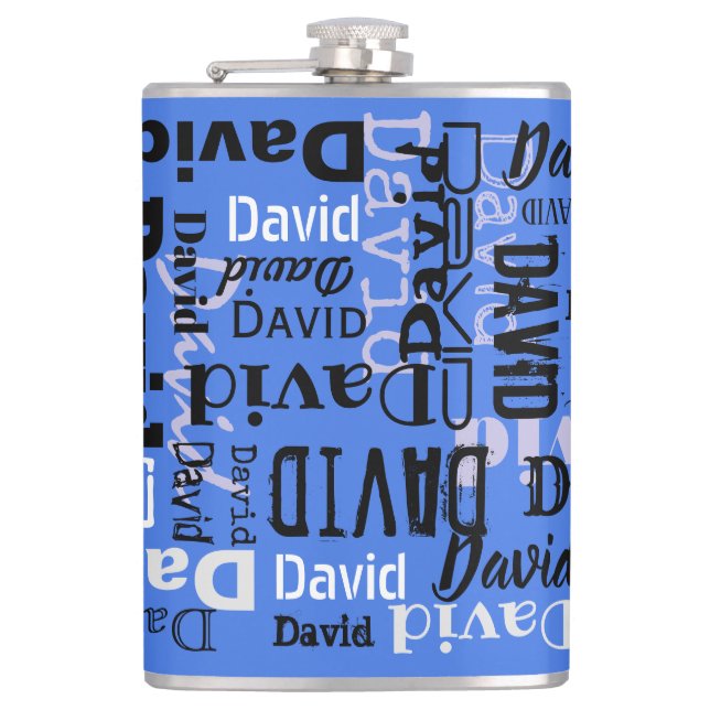 Cantil Seu NOME Drinkware de Álcool Flask Personalizável (Frente)