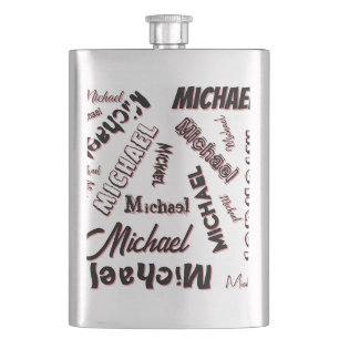 Cantil Seu nome é padrão monograma rosa cor sombra