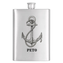 Cantil Seu nome nesta garrafa da âncora