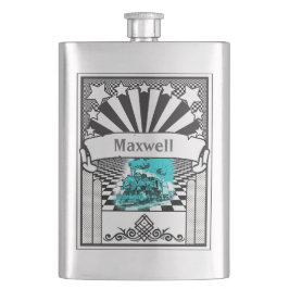 Cantil Seu nome nesta garrafa locomotiva