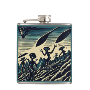 Cantil SF - Aliens Em Um Corte De Madeira De Planeta Estr