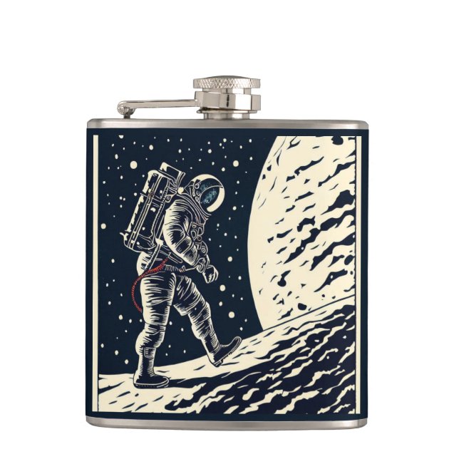 Cantil SF - Astronauta no Spacewalk Woodcut 1 (Frente)