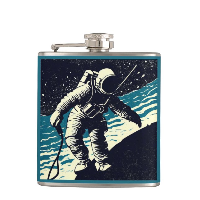 Cantil SF - Astronauta no Spacewalk Woodcut 2 (Frente)