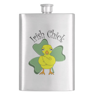 Cantil Shamrock de texto do Pintinho irlandês