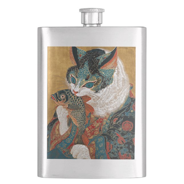 Cantil Sharaku Style Ukiyo-e Kabuki Cat (Frente)