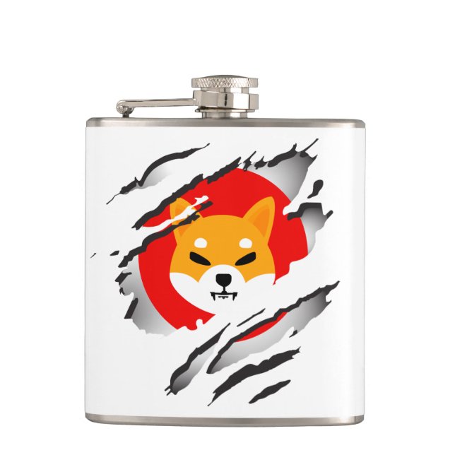 Cantil Shiba Inu Imagem Rasgada e Logo Flask (Frente)