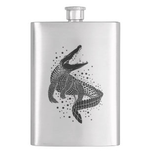 Cantil Silhueta Preta de um Crocodilo