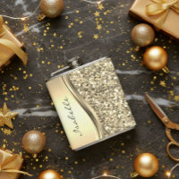 Silver Faux Glitter Glam Bling Personalizado Metal