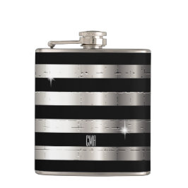 Cantil Silver Metal e Black Stripe | Monograma "DIY"