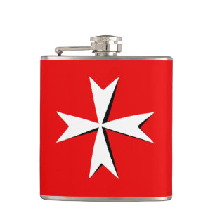 Cantil Símbolo branco de moda da bandeira maltesa Cross