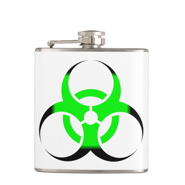 Cantil Símbolo de Biorisco Biológico verde e preto (Frente)