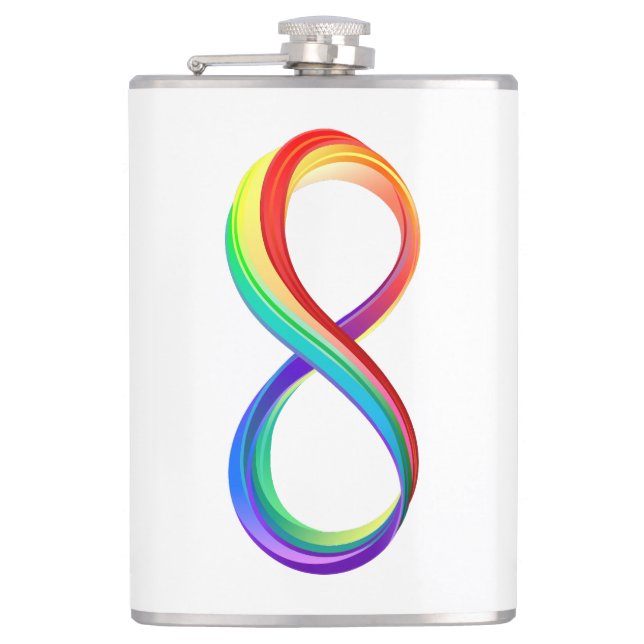 Cantil Símbolo de Infinidade Arco-Íris em Camadas (Frente)