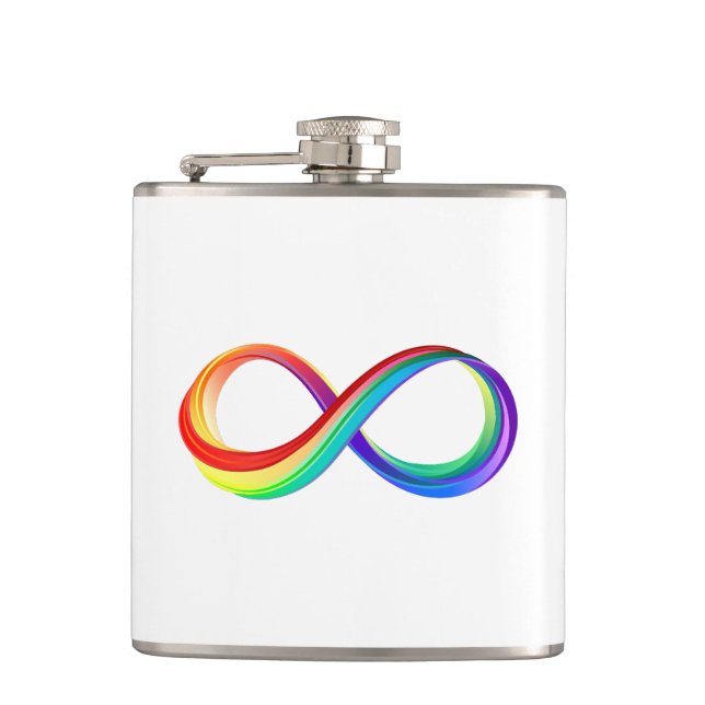 Cantil Símbolo de Infinidade Arco-Íris em Camadas (Frente)