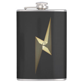 Cantil Símbolo de relâmpago Dourado preto moderno