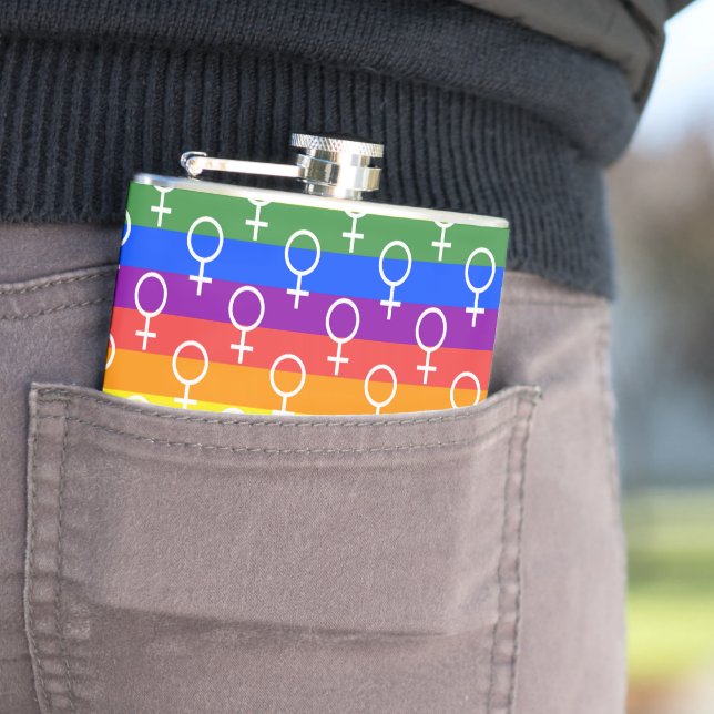 Cantil Símbolo feminino do padrão arco-íris (In Situ)