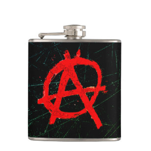 Cantil Símbolo Grungy Red Anarchy