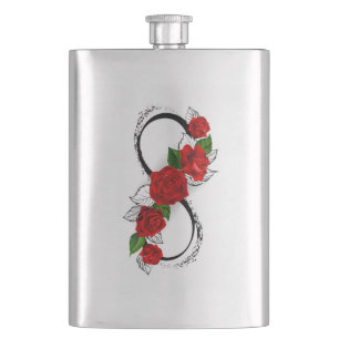 Cantil Símbolo Infinity com Rosa vermelha