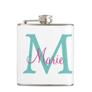 Cantil simple minimal add name monogram green pink blue t