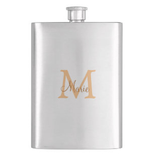 Cantil simple minimal add name monogram orange brown thr