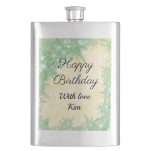Cantil simples caligrafia feliz aniversário personalizado