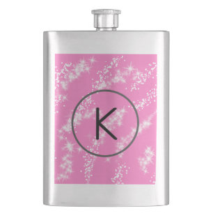Cantil simples monograma branco, mínimo, cor-de-rosa, águ