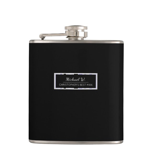 Cantil Simples Preto com Lilases com Corte Listrado Melho (Frente)