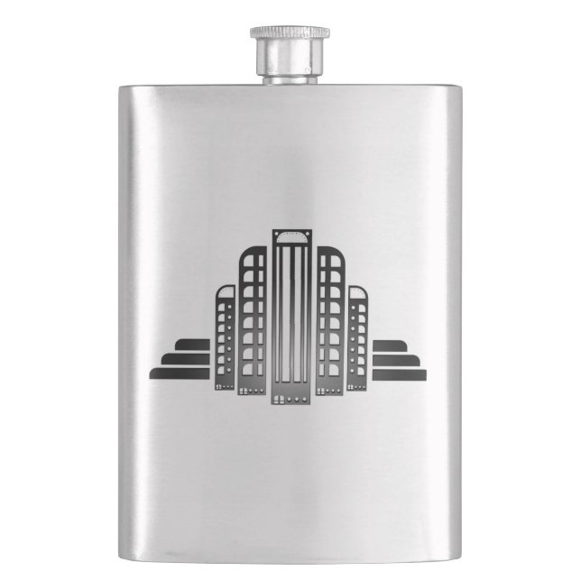 Cantil Simplesmente garrafa de prata de Deco (Frente)