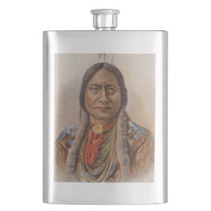 Cantil Sinais de fumaça: Touro Sentado Chefe Indiano de L